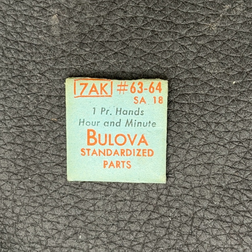 NOS Authentic BULOVA Standardized Watch Part.  7 AK 63-64 SA18 hour and min hand